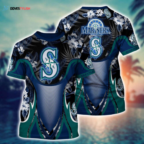 MLB Seattle Mariners 3D T-Shirt Champion Comfort For Fans Sports