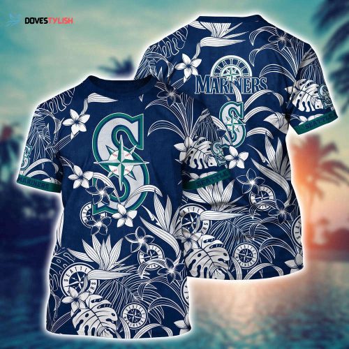 MLB Seattle Mariners 3D T-Shirt Island Adventure For Sports Enthusiasts