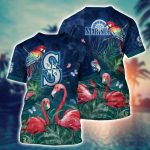 MLB Seattle Mariners 3D T-Shirt Signature Style For Fans Baseball