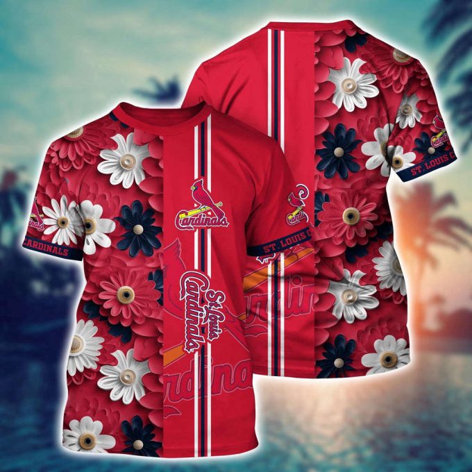 MLB St. Louis Cardinals 3D T-Shirt Blossom Bloom For Sports Enthusiasts