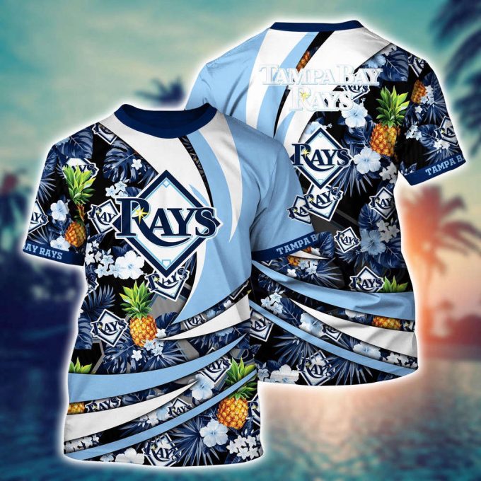 MLB Tampa Bay Rays 3D T-Shirt Athletic Aura For Fans Baseball