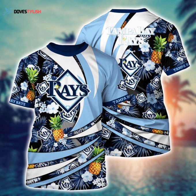 MLB Tampa Bay Rays 3D T-Shirt Athletic Aura For Fans Baseball