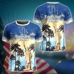 MLB Tampa Bay Rays 3D T-Shirt Tropical Elegance For Fans Sports