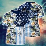 MLB Tampa Bay Rays 3D T-Shirt Tropical Triumph Threads For Fans Sports