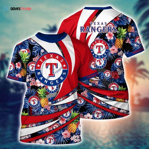 MLB Texas Rangers 3D T-Shirt Trending Summer For Fans Baseball