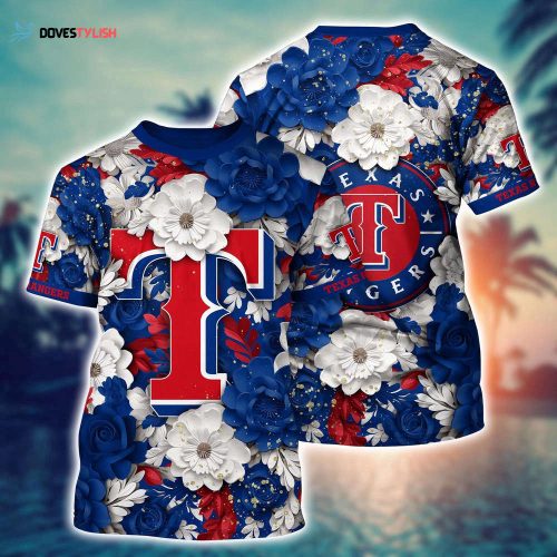 MLB Texas Rangers 3D T-Shirt Island Adventure For Sports Enthusiasts
