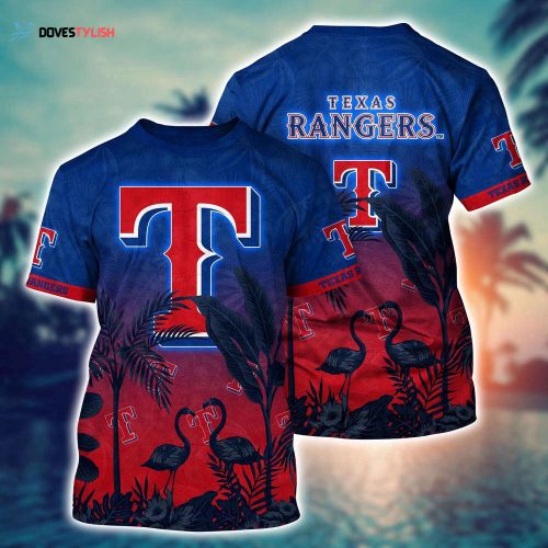 MLB Texas Rangers 3D T-Shirt Paradise Bloom For Sports Enthusiasts