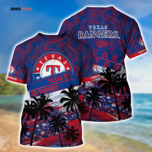 MLB Texas Rangers 3D T-Shirt Sporty Chic For Fans Sports