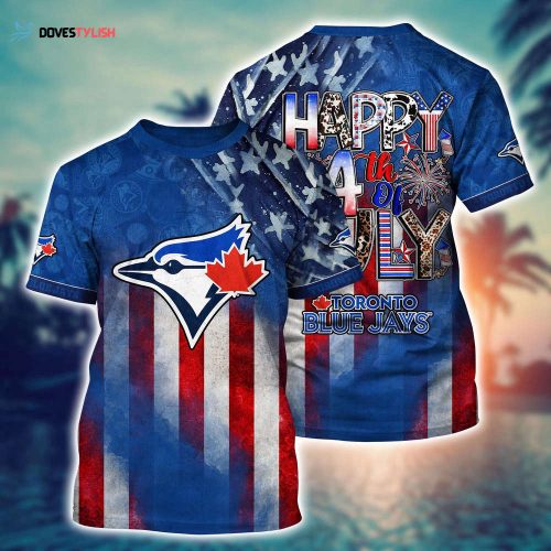 MLB Toronto Blue Jays 3D T-Shirt Baseball Bloom Burst For Fans Sports