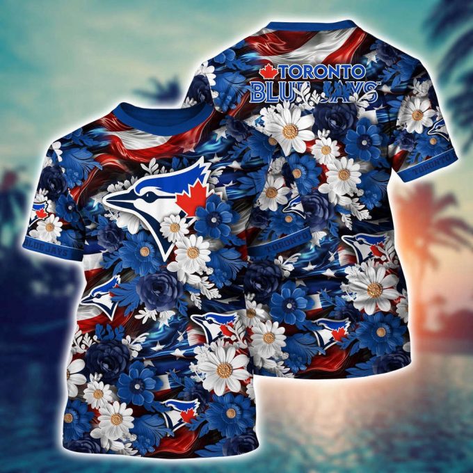 MLB Toronto Blue Jays 3D T-Shirt Tropical Tranquility Bloom For Fans Sports