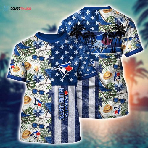 MLB Toronto Blue Jays 3D T-Shirt Tropical Triumph Threads For Fans Sports