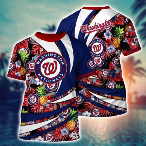 MLB Washington Nationals 3D T-Shirt Athletic Aura For Fans Baseball