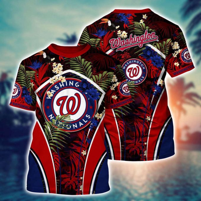 MLB Washington Nationals 3D T-Shirt Baseball Bliss For Fans Baseball