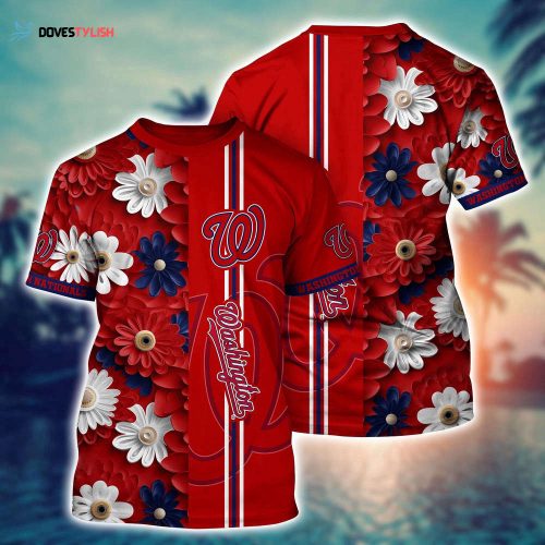 MLB Washington Nationals 3D T-Shirt Blossom Bloom For Sports Enthusiasts