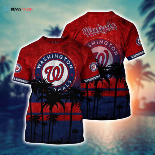 MLB Washington Nationals 3D T-Shirt Casual Style For Fans Sports