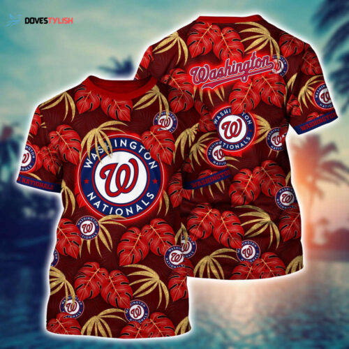 MLB Washington Nationals 3D T-Shirt Champion Comfort For Fans Baseball