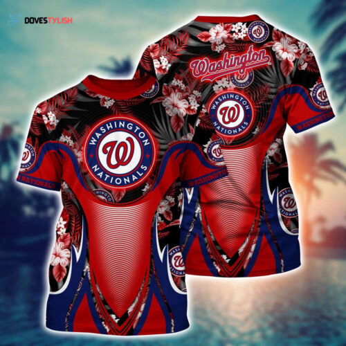 MLB Washington Nationals 3D T-Shirt Champion Comfort For Fans Sports