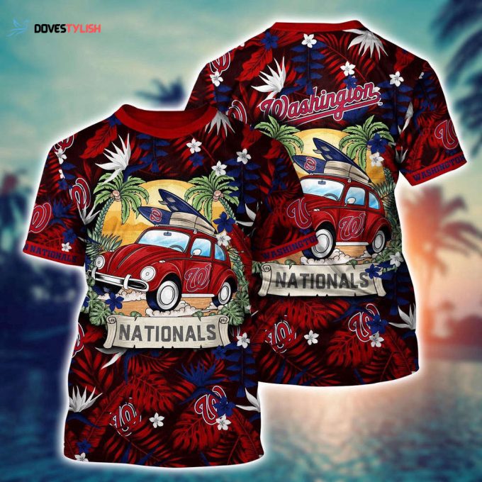 MLB Washington Nationals 3D T-Shirt Fusion Elegance For Sports Enthusiasts