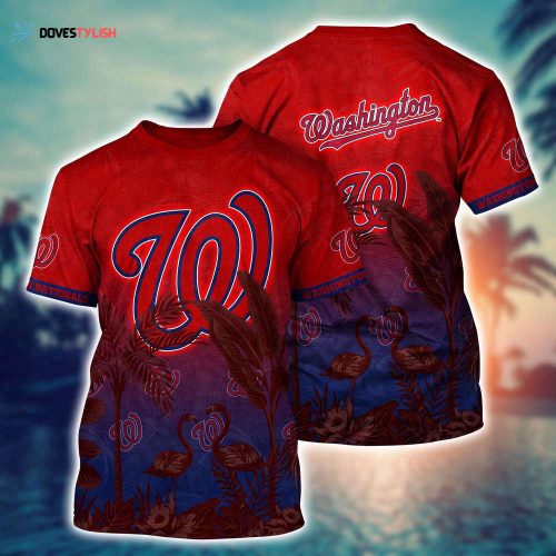 MLB Washington Nationals 3D T-Shirt Paradise Bloom For Sports Enthusiasts
