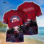 MLB Washington Nationals 3D T-Shirt Sporty Chic For Fans Sports