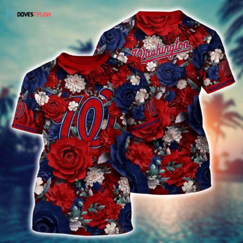 MLB Washington Nationals 3D T-Shirt Tropical Twist For Sports Enthusiasts