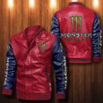 Monster Energy Leather Bomber Jacket