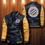 Montpellier Hsc Leather Bomber Jacket