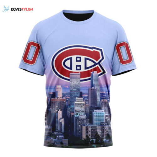 Montreal Canadiens Special Design With City Skyline Unisex T-Shirt For Fans Gifts 2024