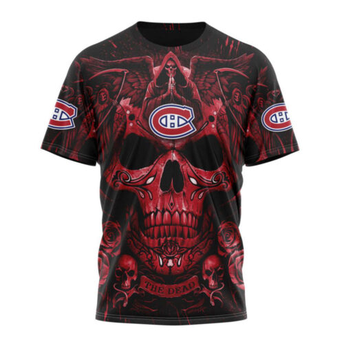 Montreal Canadiens Special Design With Skull Art Unisex T-Shirt For Fans Gifts 2024