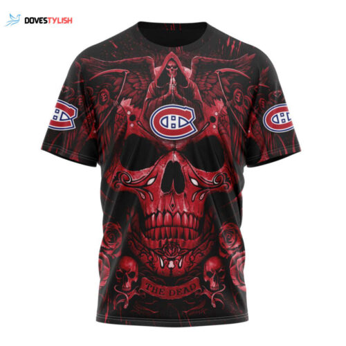 Montreal Canadiens Special Design With Skull Art Unisex T-Shirt For Fans Gifts 2024