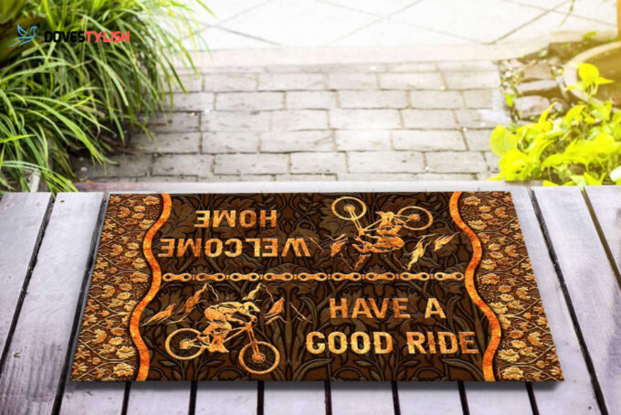 Mountain Biking – Have A Good Ride Doormat Welcome Mat House Warming Gift Home Decor Funny Doormat Gift Idea