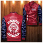 Native American Custom Personalized Leather Bomber Jacket