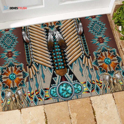 Native American Doormat Native Art | Welcome Mat | House Warming Gift | Christmas Gift Decor