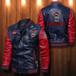 NC State Wolfpack Leather Bomber Jacket