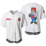Nebraska Huskers Classic White With Mascot Gift For Nebraska Huskers Fans Baseball Jersey