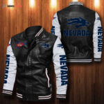 Nevada Wolf Pack Leather Bomber Jacket