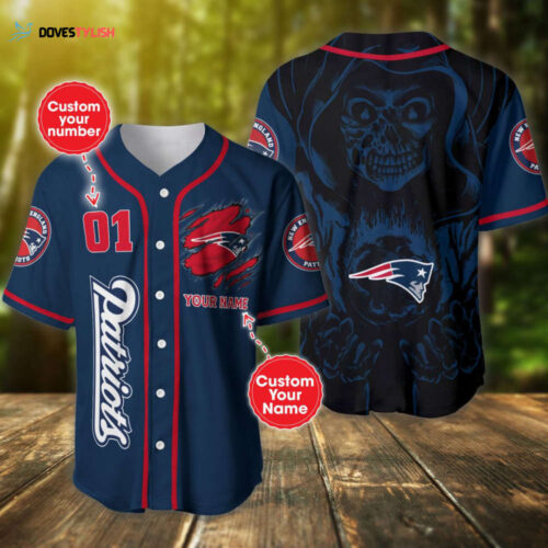 New England Patriots Baseball Jersey Custom Name And Number
