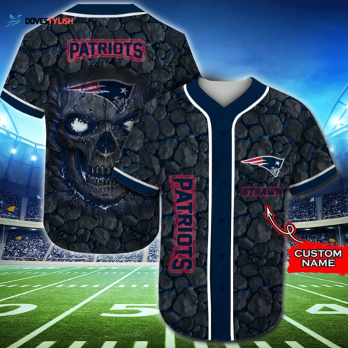 New England Patriots Personalized Baseball Jersey Gift for Men Dad