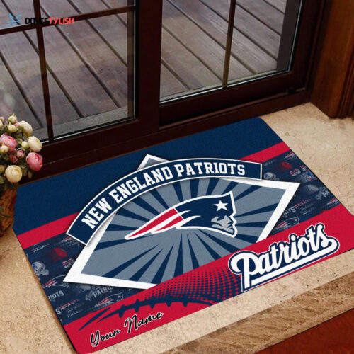 New England Patriots Personalized Doormat Home Decor 2024