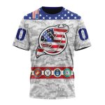 New Jersey Devils Armed Forces Appreciation Unisex T-Shirt For Fans Gifts 2024