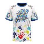 New Jersey Devils Autism Awareness Hands Design Unisex T-Shirt For Fans Gifts 2024