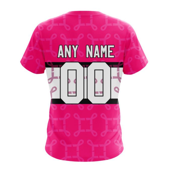 New Jersey Devils I Pink I Can! In October We Wear Pink Breast Cancer Unisex T-Shirt For Fans Gifts 2024