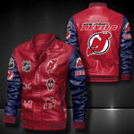 New Jersey Devils Leather Bomber Jacket