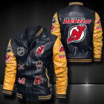 New Jersey Devils Leather Bomber Jacket