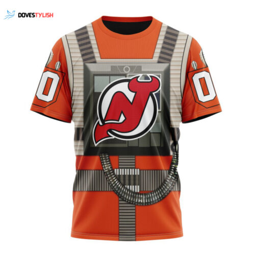 New Jersey Devils Star Wars Rebel Pilot Design Unisex T-Shirt For Fans Gifts 2024
