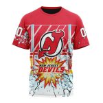 New Jersey Devils With Ice Hockey Arena Unisex T-Shirt For Fans Gifts 2024