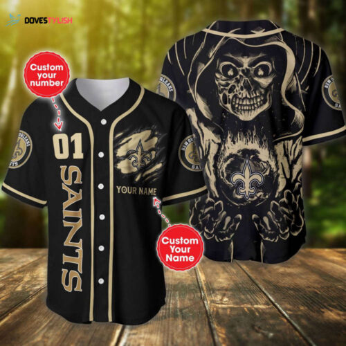 New Orleans Saints Baseball Jersey Custom Name And Number