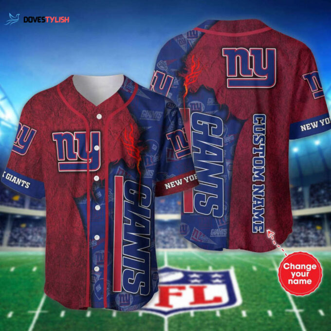 New York Giants Personalized Baseball Jersey