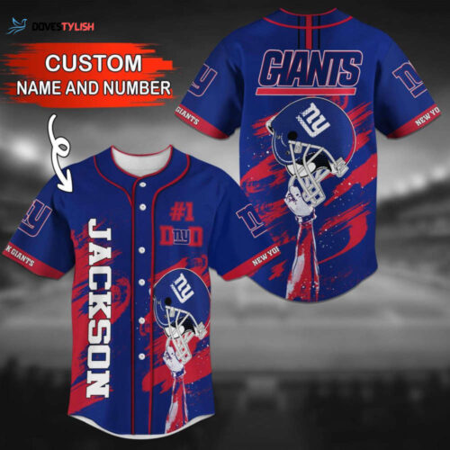 New York Giants Personalized Baseball Jersey Gift for Men Dad