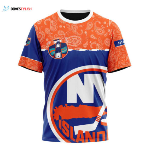 New York Islanders Specialized Hockey With Paisley Unisex T-Shirt For Fans Gifts 2024